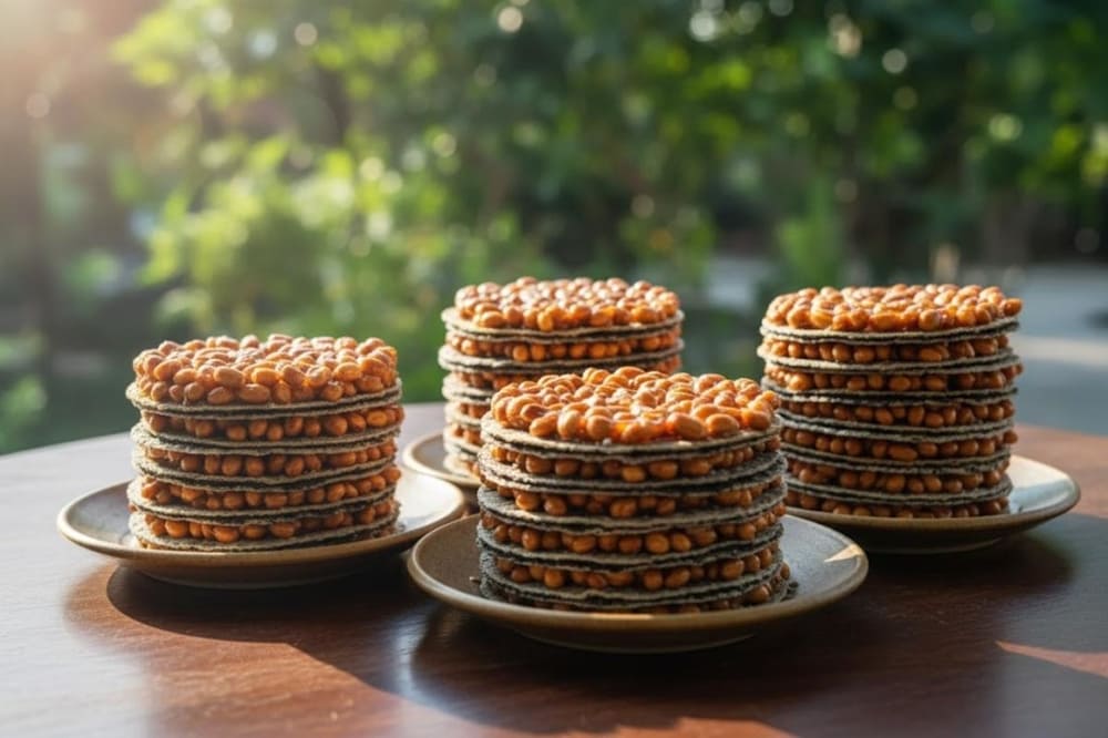 Kẹo cu đơ H&agrave; Tĩnh l&agrave; đặc sản b&aacute;nh kẹo truyền thống gồm nh&acirc;n đậu phộng rang, mật m&iacute;a, mạch nha v&agrave; gừng, &eacute;p giữa hai lớp b&aacute;nh tr&aacute;ng gi&ograve;n